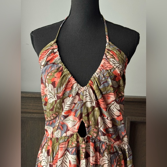 Wild Fable Floral Halter Maxi Dress - Pink and Green NWT 1X - Picture 3 of 10